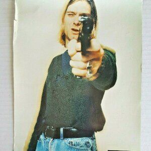PEARL JAM Vitalogy / KURT COBAIN Pistol Poster RARE UK ONLY Promo 1994